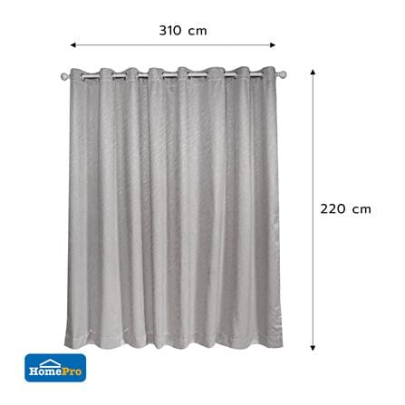 ผ้าม่าน EYELET HOME LIVING STYLE MAVIS UV 310x220 ซม. สีเทา_10