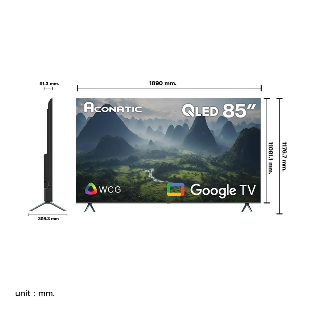 ทีวีคิวแอลอีดี 85 นิ้ว ACONATIC (4K, QLED, GOOGLE TV) 85QS1000AN