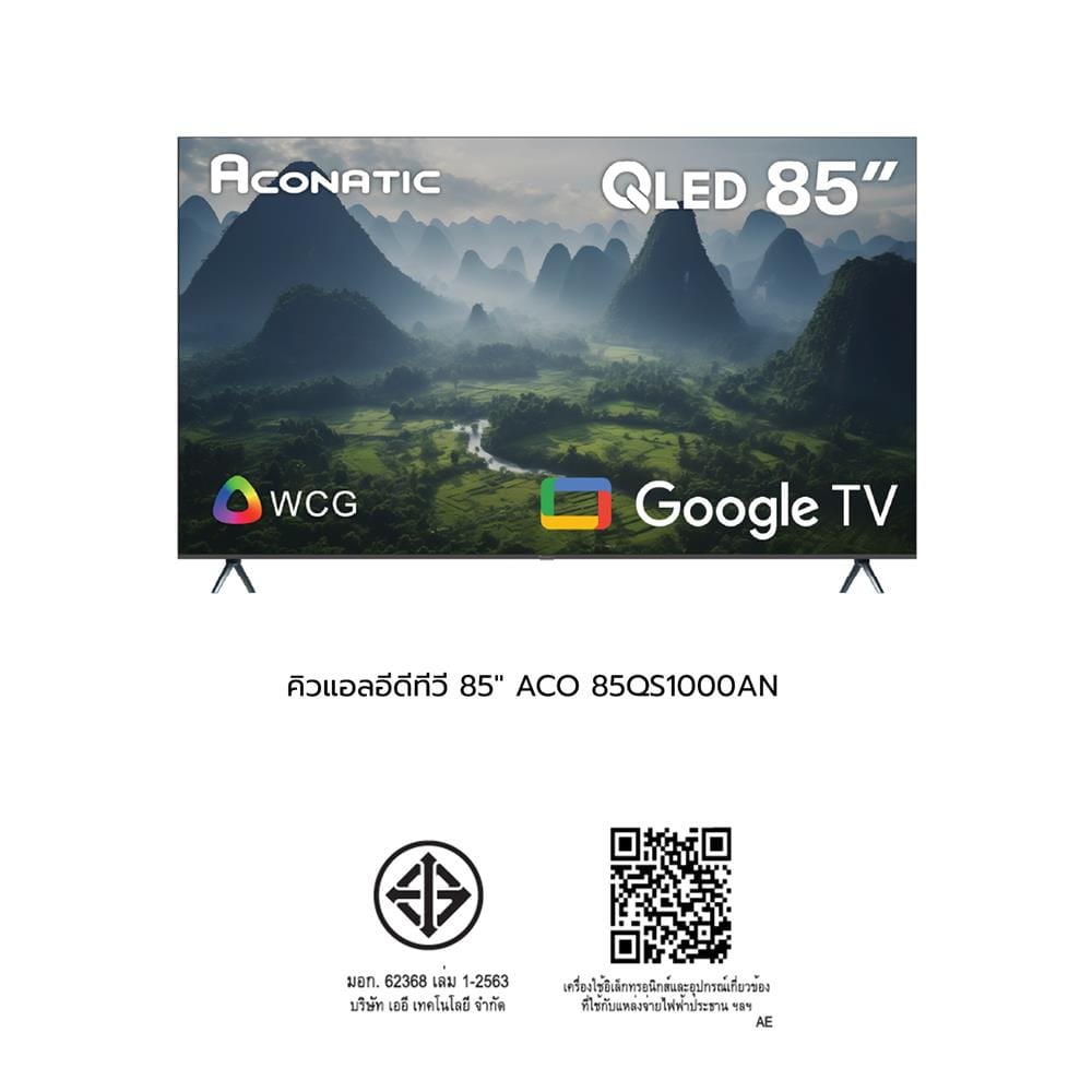 ทีวีคิวแอลอีดี 85 นิ้ว ACONATIC (4K, QLED, GOOGLE TV) 85QS1000AN