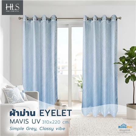 ผ้าม่าน EYELET HOME LIVING STYLE MAVIS UV 310x220 ซม. สีน้ำเงิน_6