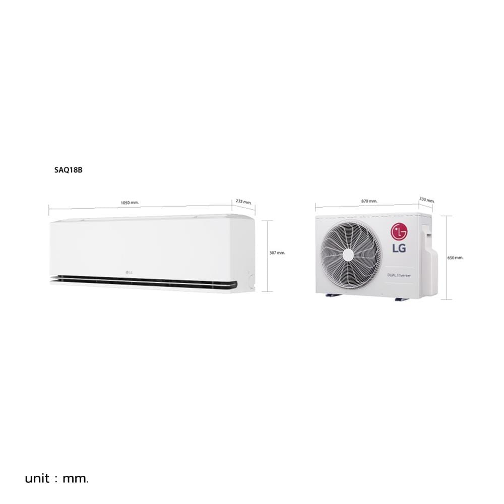 แอร์ผนัง LG SAQ18BN.S21 18084 บีทียู อินเวอร์เตอร์