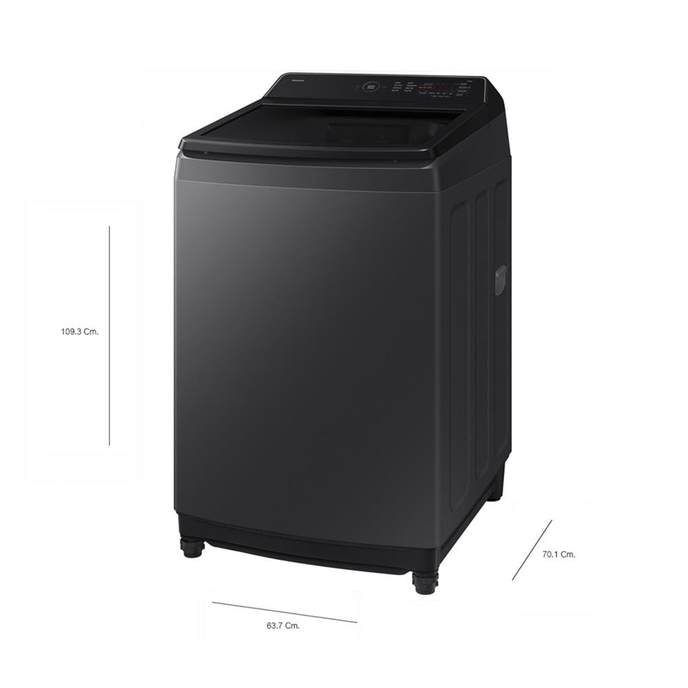 เครื่องซักผ้าฝาบน SAMSUNG WA40F19E7CST 19 กก. 700 RPM อินเวอร์เตอร์ สีดำ