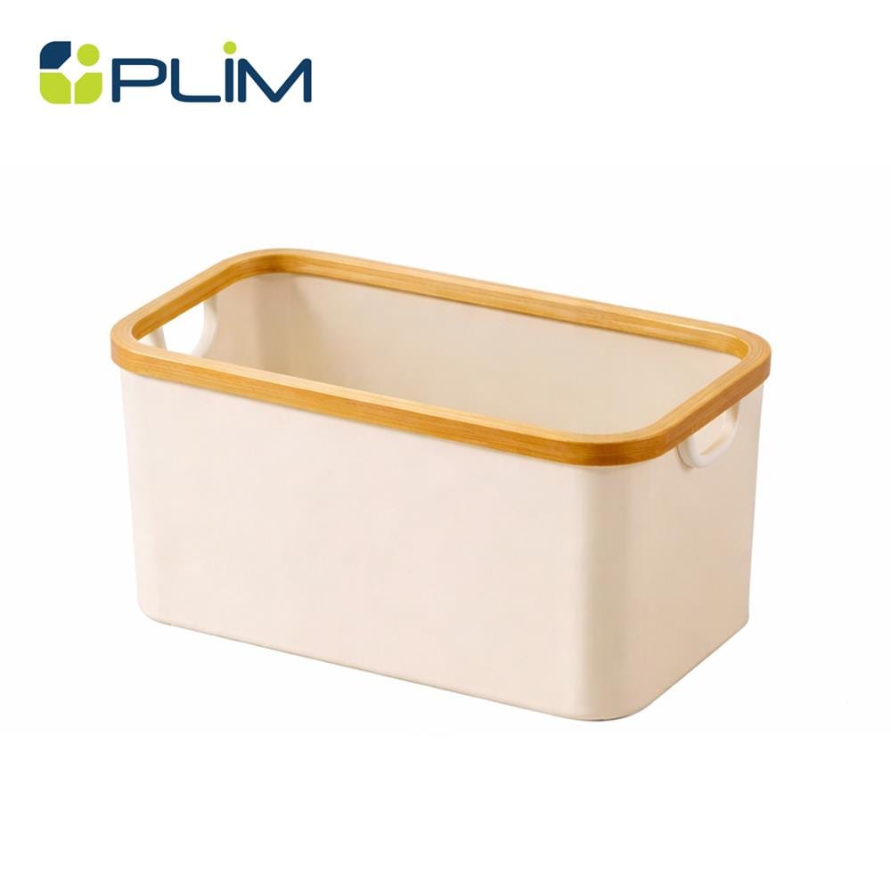 ถังผ้าเหลี่ยม PLIM LUMA ไซซ์ L 54x33x30 ซม. สีเบจ