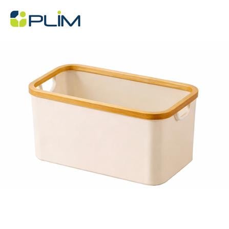ถังผ้าเหลี่ยม PLIM LUMA ไซซ์ L 54x33x30 ซม. สีเบจ_0