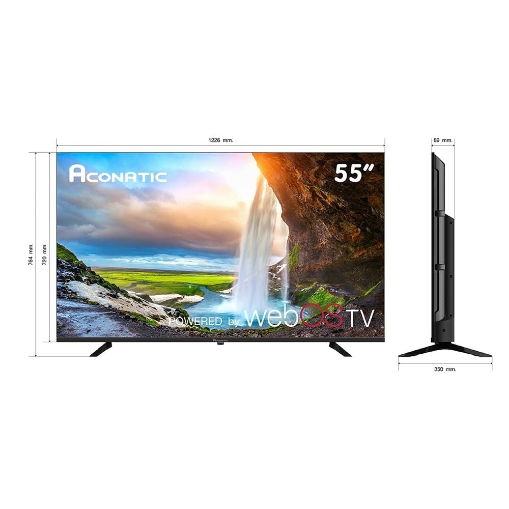ทีวีคิวแอลอีดี 55 นิ้ว ACONATIC (4K, QLED, WEB OS) 55QSB340AN