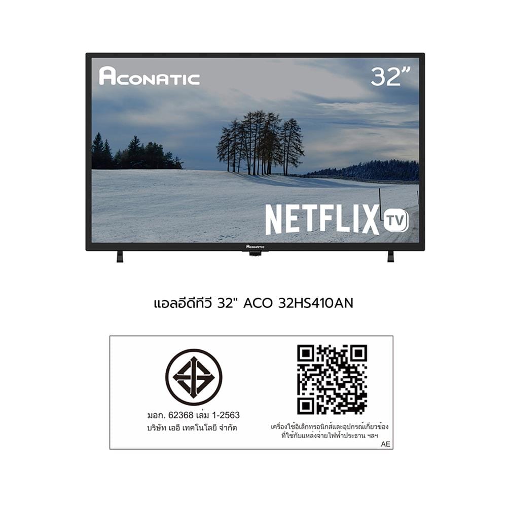 ทีวีแอลอีดี 32 นิ้ว ACONATIC (HD, LED, ANDROID TV) 32HS410AN