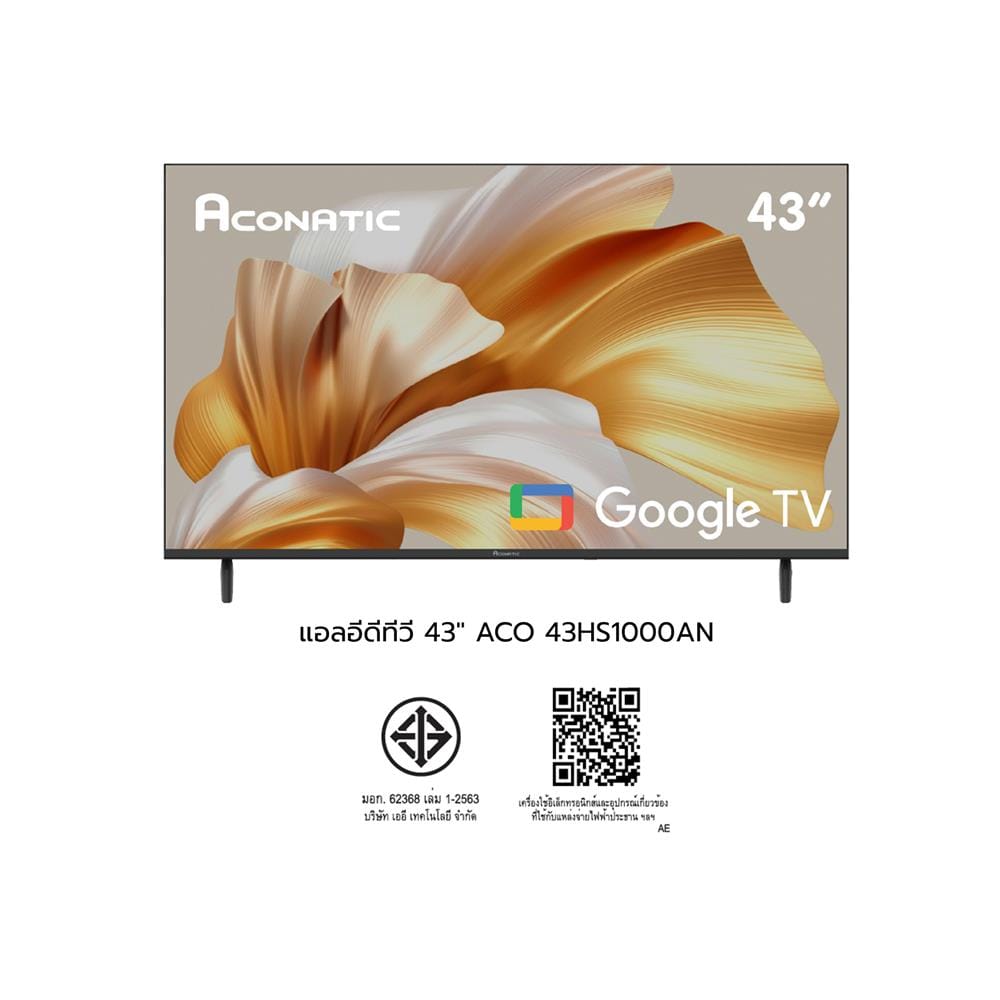 ทีวีแอลอีดี 43 นิ้ว ACONATIC (FULL HD, LED, GOOGLE TV) 43HS1000AN