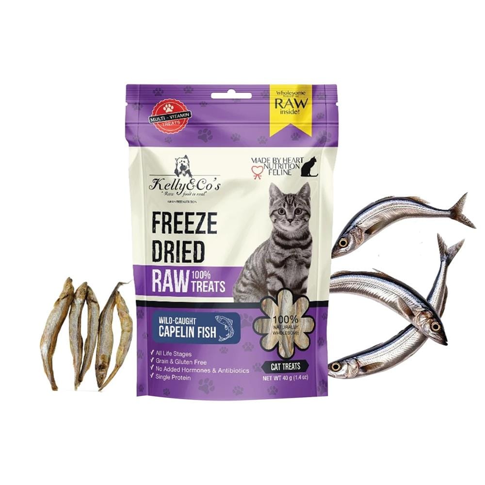 ขนมแมว KELLY&CO FREEZE DRIED CAPELIN FISH 40 ก.