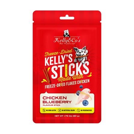 ขนมสุนัข KELLY&CO FREEZEDRIED CHICKEN BLUEBERRY 50 ก._0