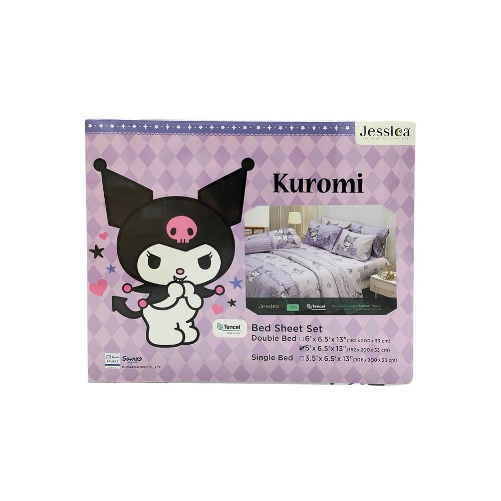 ชุดผ้าปูที่นอน 5 ฟุต (ชุด 5 ชิ้น) JESSICA KUROMI 20165-T026