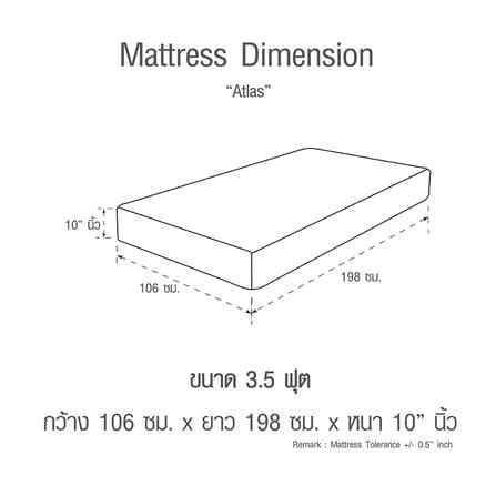 ที่นอนพ็อกเก็ตสปริง 3.5 ฟุต SERA รุ่น ATLAS_6