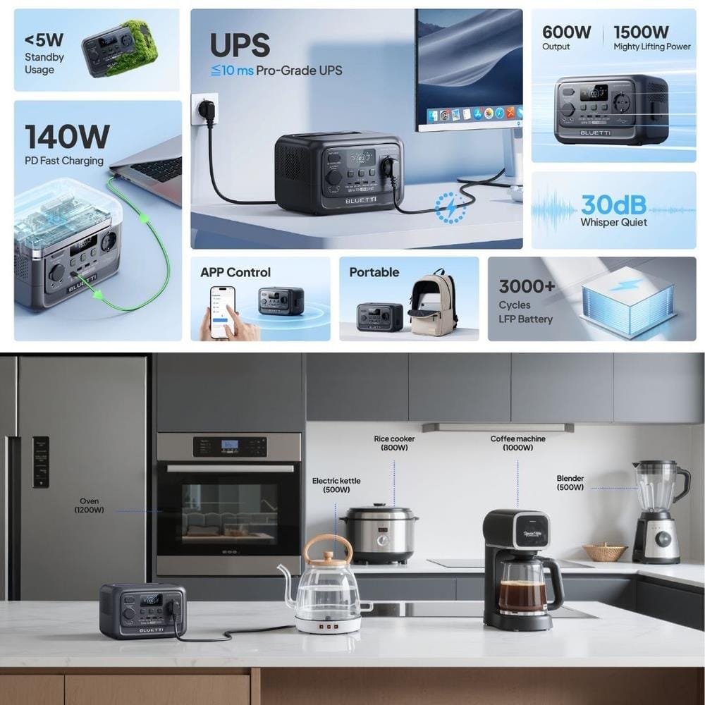 POWER BOX BLUETTI ELITE 30V2 600 วัตต์ สีฟ้า