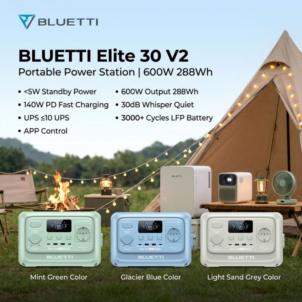 POWER BOX BLUETTI ELITE 30V2 600 วัตต์ สี LIGHT SAND GREY