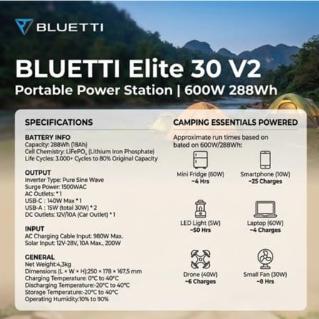 POWER BOX BLUETTI ELITE 30V2 600 วัตต์ สี LIGHT SAND GREY_11