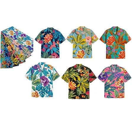 เสื้อลายดอก SONGKRAN อก 46 นิ้ว คละสี (1 ชิ้น)_2