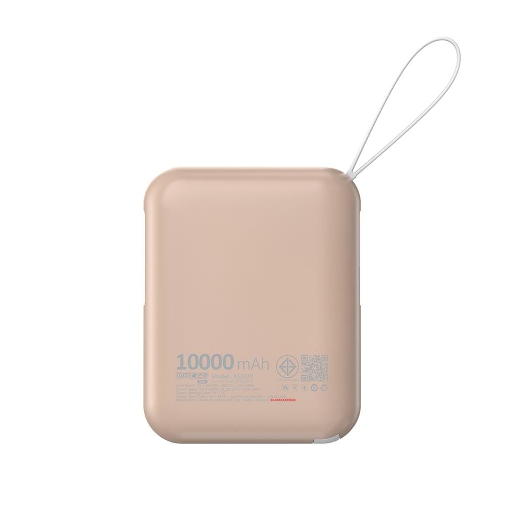 แบตสำรอง AMAZE ONE AMCB003 10000 MAH สีเบจ