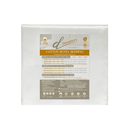ผ้าปูที่นอน DREAMERY CT 250T SATEEN หนา 12 นิ้ว 110x110 นิ้ว สีขาว (แพ็ก 2 ชิ้น)_2