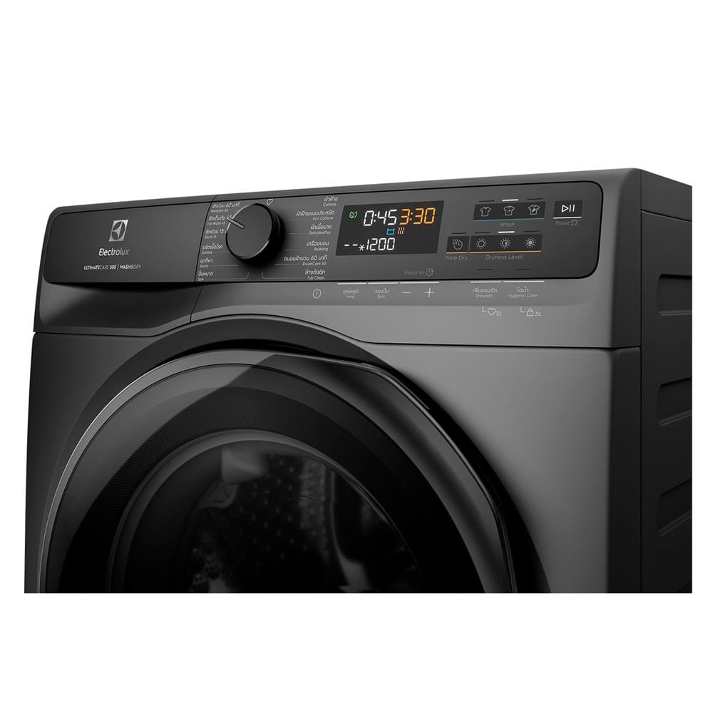 เครื่องซักอบผ้าฝาหน้าพร้อมขาตั้ง ELECTROLUX EWW1143P5SC 11/7 กก. 1400RPM อินเวอร์เตอร์ สีเทาเข้ม