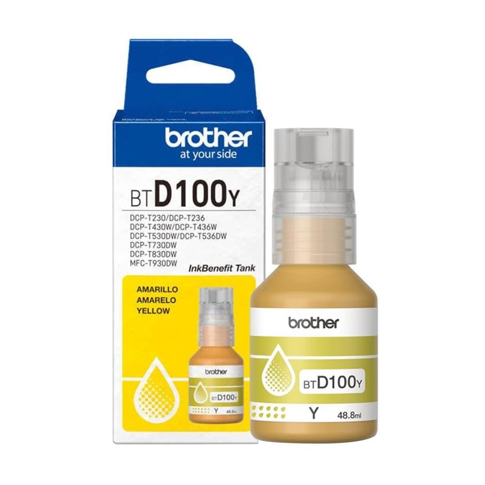 หมึกเติม BROTHER BT-D100 สีเหลือง