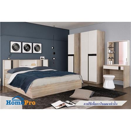 ชุดห้องนอน 6 ฟุต KONCEPT KENDRICK สี SOLID IVORY_5