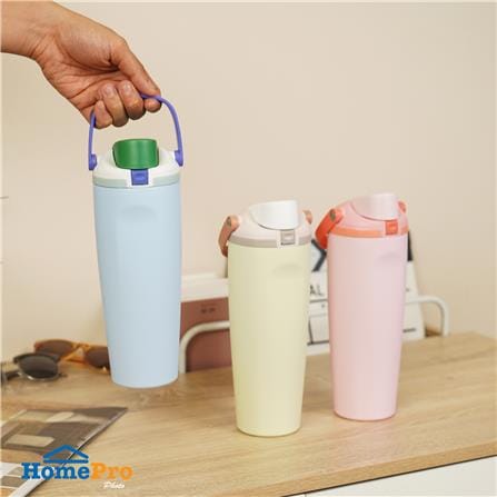 กระติกสุญญากาศ 0.9 ลิตร HOMEPRO CANDY COLOR สีฟ้า_4