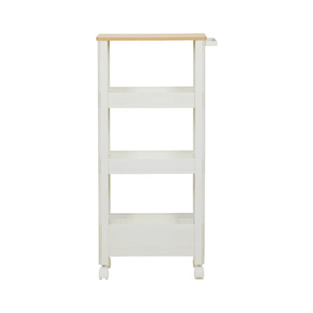 ชั้นวางของแคบ 4 ชั้น มีล้อ STACKO COZI 17.5x44.8x90 ซม. สีขาว_2