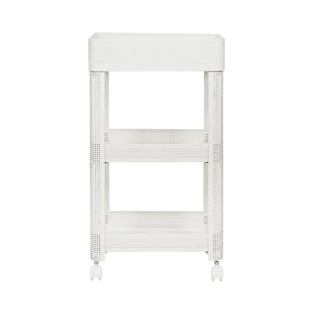ชั้นวางของ 3 ชั้น มีล้อ STACKO COZI 42x31x73.5 ซม. สีขาว
