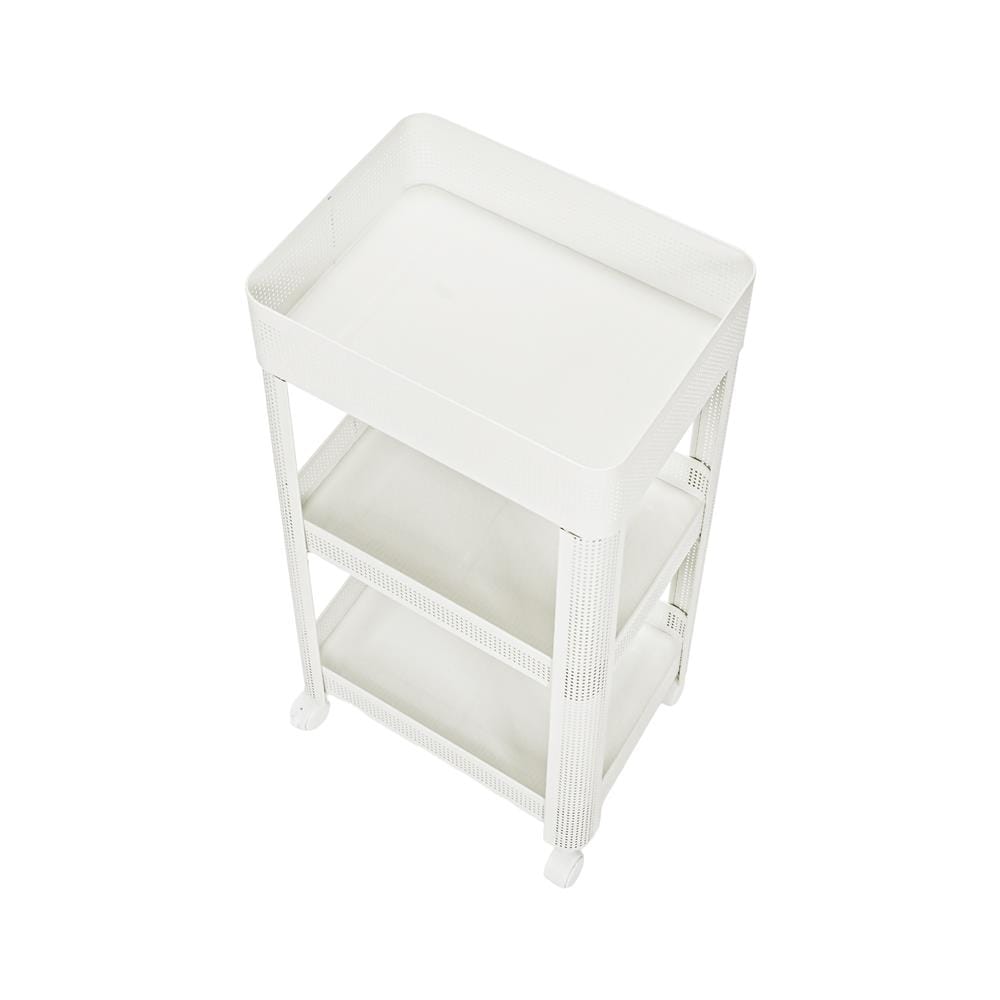 ชั้นวางของ 3 ชั้น มีล้อ STACKO COZI 42x31x73.5 ซม. สีขาว