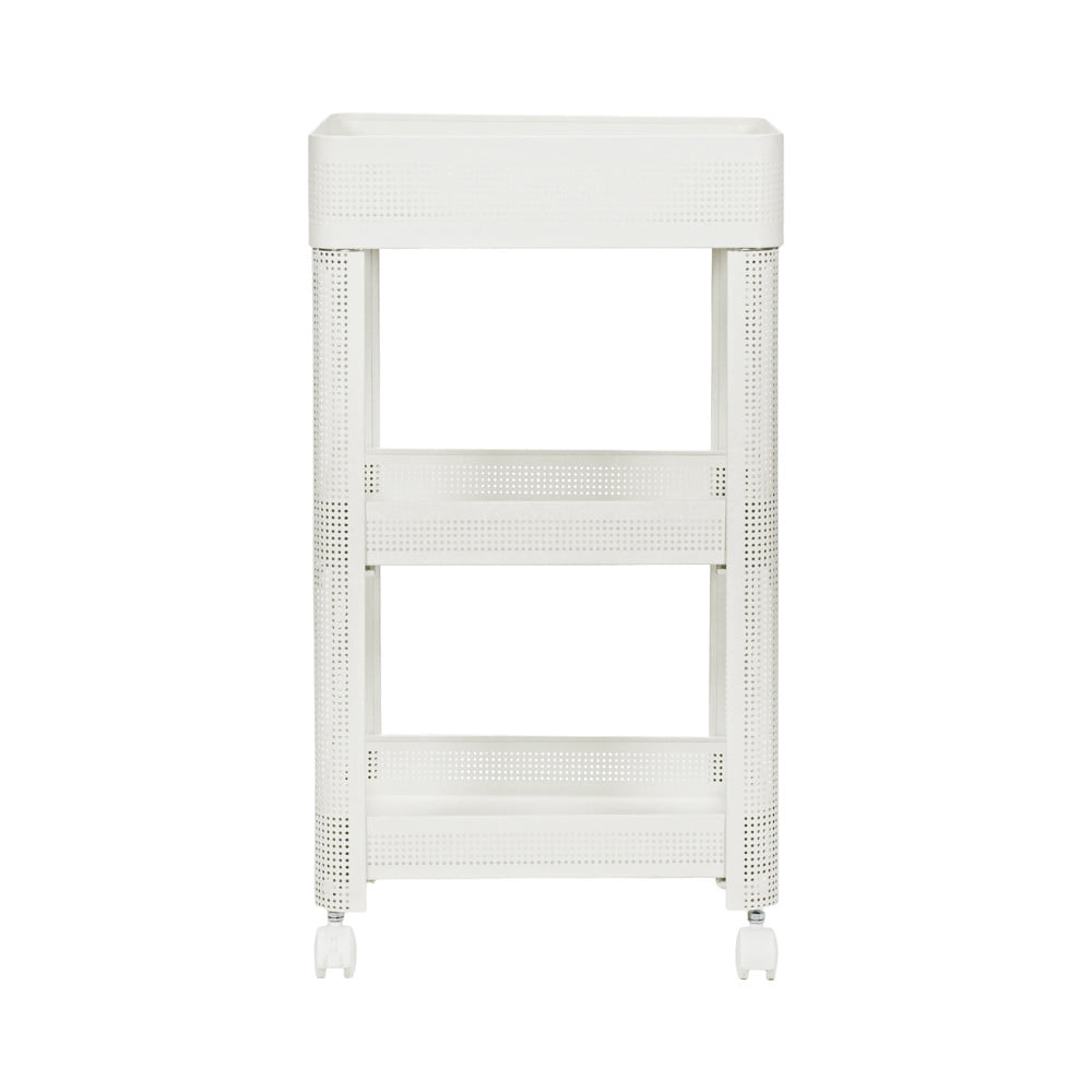 ชั้นวางของ 3 ชั้น มีล้อ STACKO COZI 42x31x73.5 ซม. สีขาว