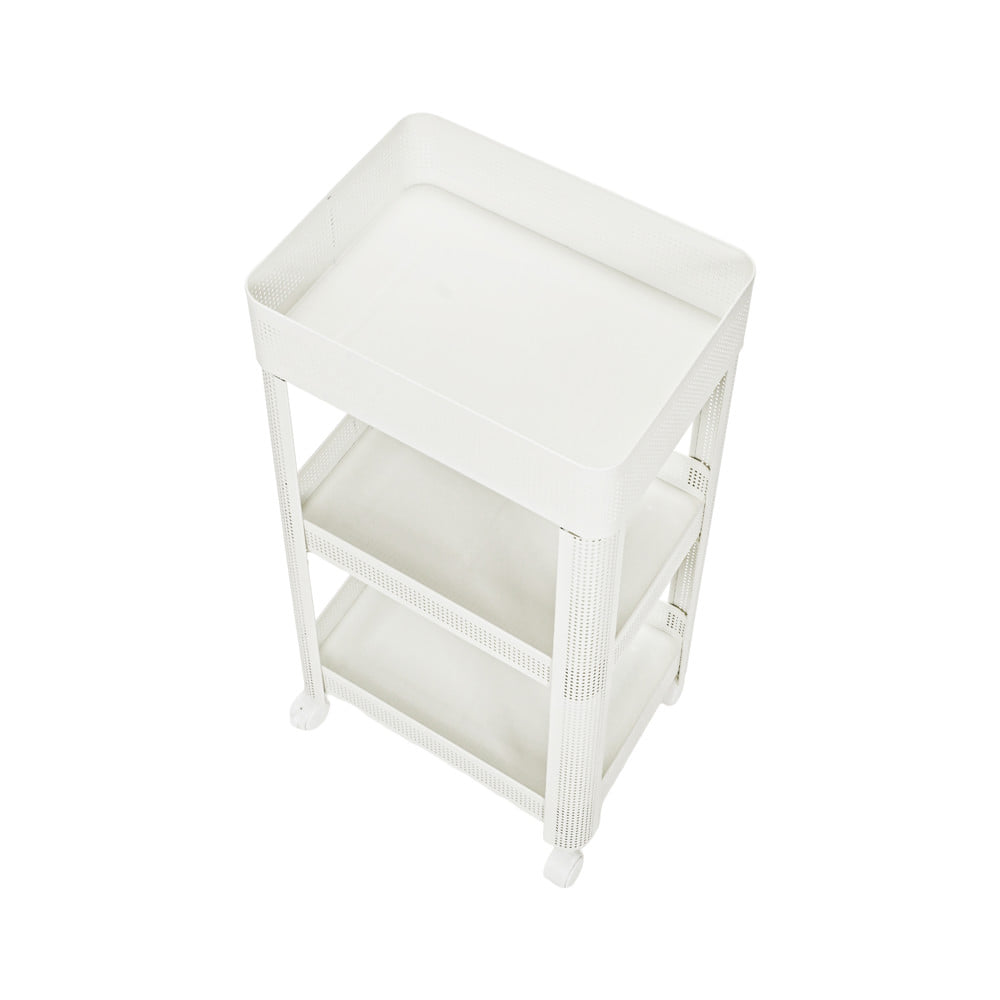 ชั้นวางของ 3 ชั้น มีล้อ STACKO COZI 42x31x73.5 ซม. สีขาว