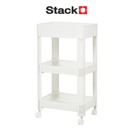 ชั้นวางของ 3 ชั้น มีล้อ STACKO COZI 42x31x73.5 ซม. สีขาว_1