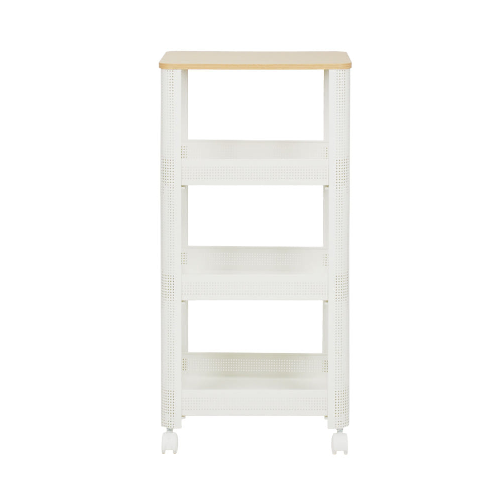 ชั้นวางของ 4 ชั้น มีล้อ STACKO COZI 42x31x84 ซม. สีขาว
