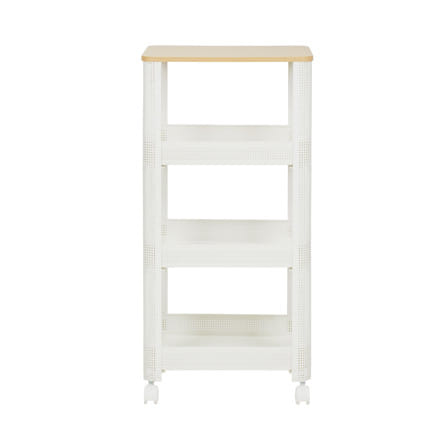 ชั้นวางของ 4 ชั้น มีล้อ STACKO COZI 42x31x84 ซม. สีขาว_1