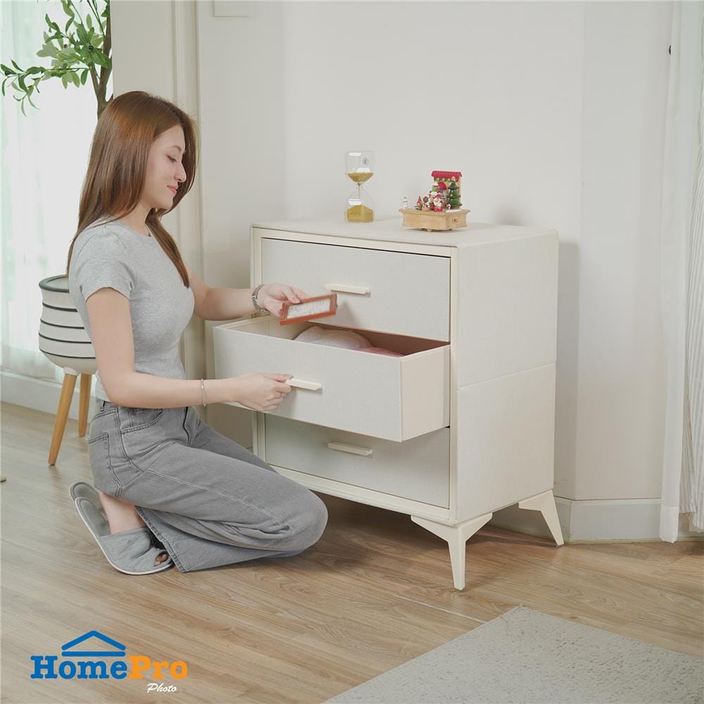 ชั้นลิ้นชักผ้า 3 ชั้น STACKO LUXE 64x39x72.5 ซม. สีเบจ