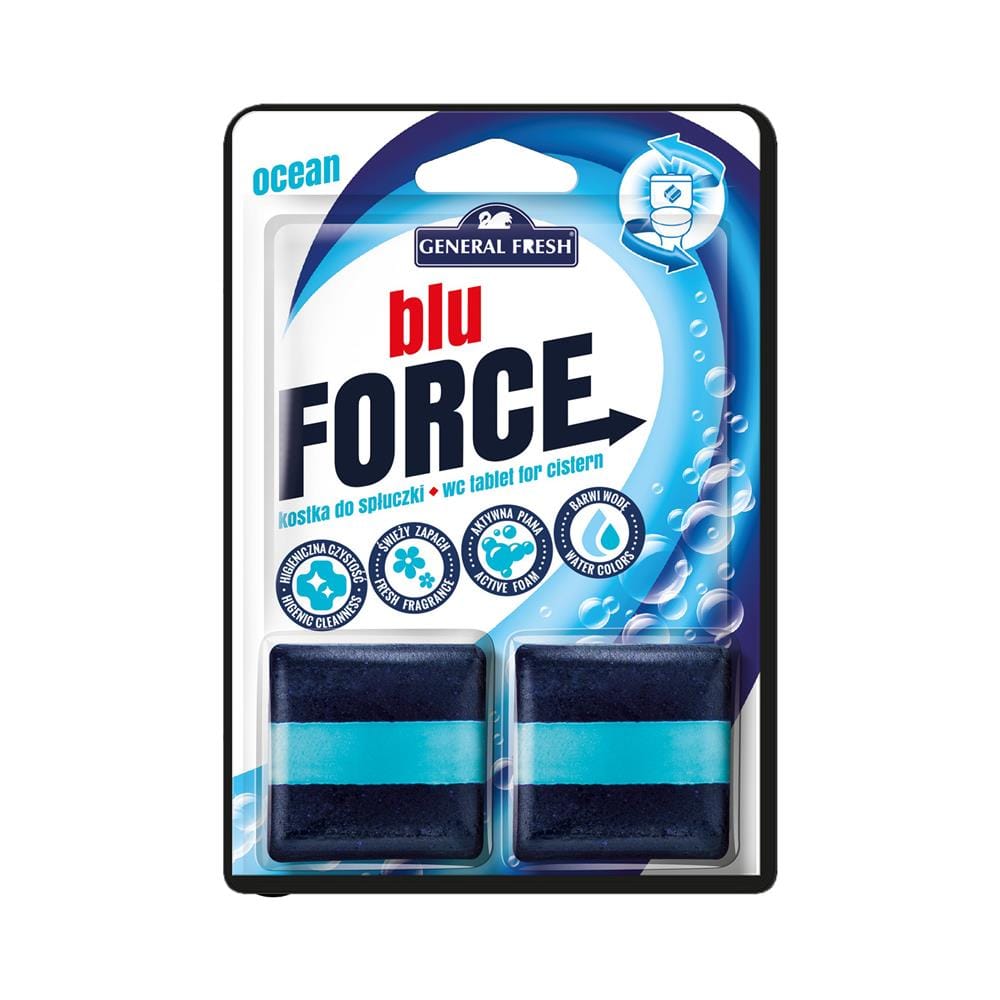 ก้อนทำความสะอาดดับกลิ่นโถสุขภัณฑ์ GENERAL FRESH BLU-FORCE 50 กรัม โอเชียน (แพ็ก 2 ชิ้น)
