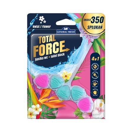 ก้อนทำความสะอาดดับกลิ่นโถสุขภัณฑ์ GENERAL FRESH TOTAL FORCE 4IN1 40 กรัม ดอกไม้_0
