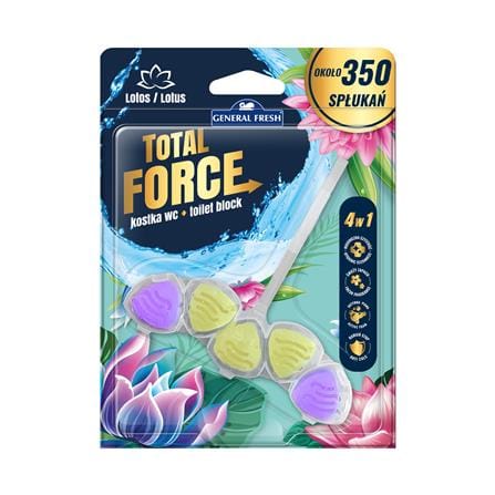 ก้อนทำความสะอาดดับกลิ่นโถสุขภัณฑ์ GENERAL FRESH TOTAL FORCE 4IN1 40 กรัม โลตัส_0