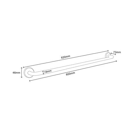 ราวแขวนผ้า BEN BN W1516-W1299 60 ซม. สเตนเลส_3
