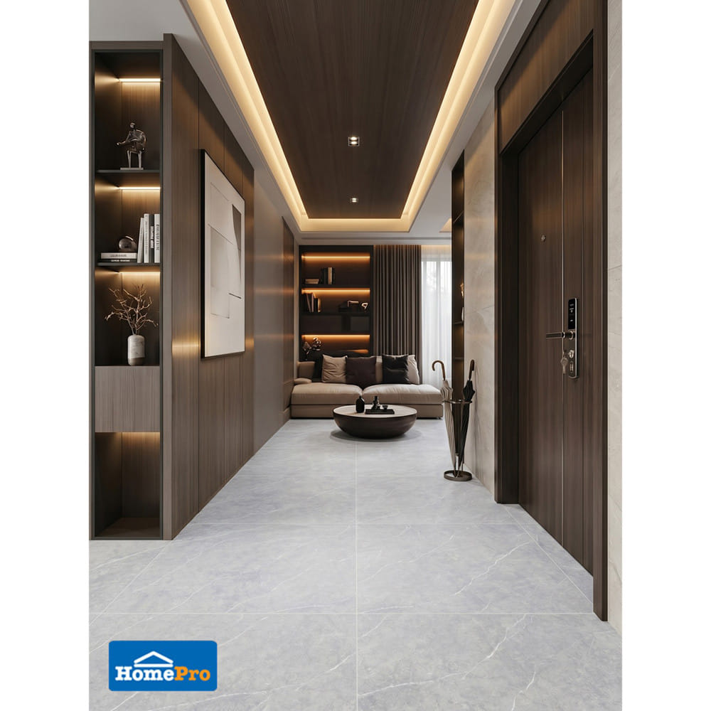 กระเบื้องพื้นพอร์ซเลน 80x80 ซม. TARA เออลีน เทาอ่อน A 1.92 ตร.ม.