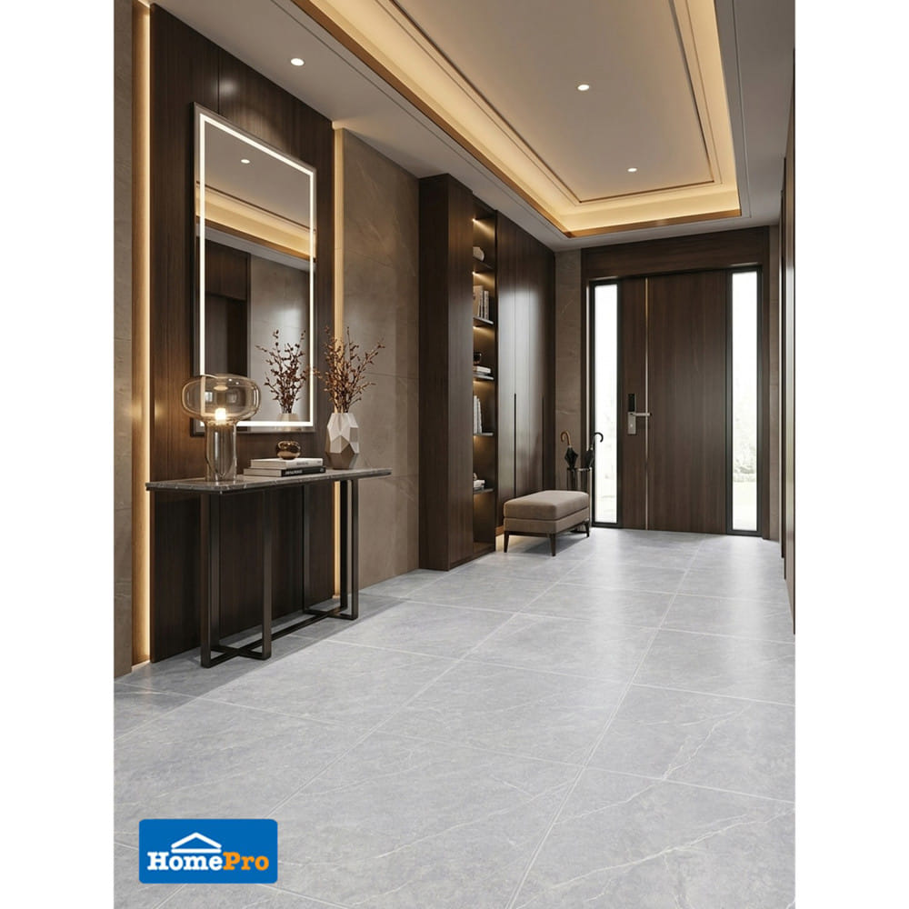 กระเบื้องพื้นพอร์ซเลน 80x80 ซม. TARA เออลีน เทาอ่อน A 1.92 ตร.ม.