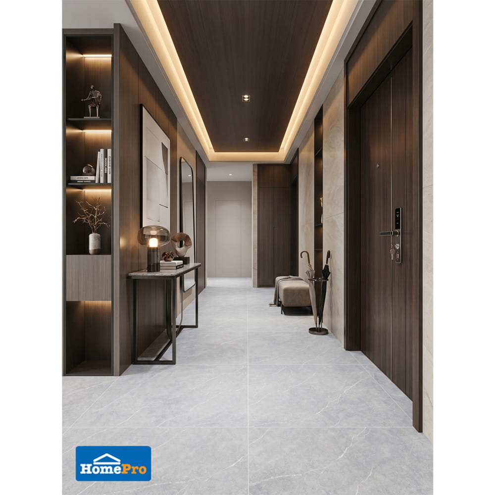 กระเบื้องพื้นพอร์ซเลน 80x80 ซม. TARA เออลีน เทาอ่อน A 1.92 ตร.ม.