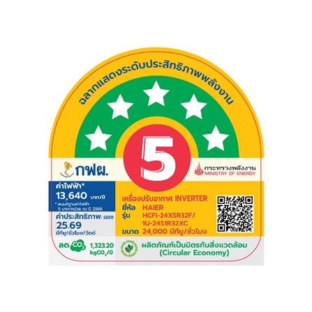 แอร์แขวน HAIER HCFI-24XSR32 24000 บีทียู อินเวอร์เตอร์_1
