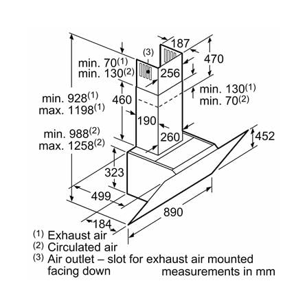 เครื่องดูดควันกระโจม BOSCH DWK98JM60 90 ซม._5