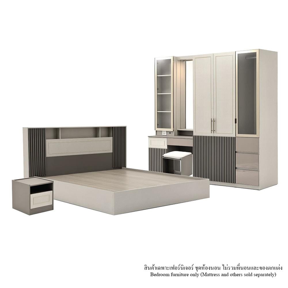 ชุดห้องนอน 6 ฟุต KONCEPT BOSTON สี IVORY
