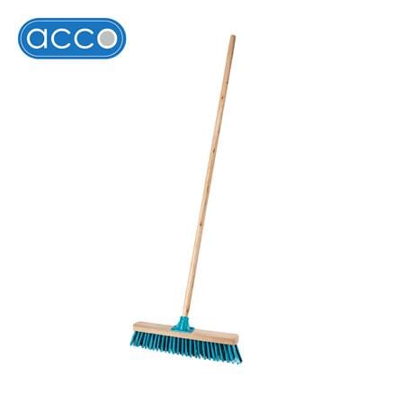 แปรงขัดพื้นด้ามไม้ หัวยาว ACCO 40 ซม. สีฟ้า