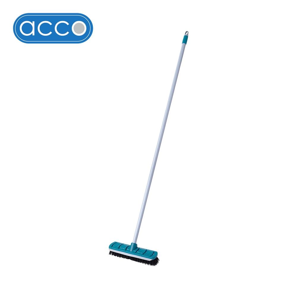 แปรงขัดพื้นพร้อมยางรีดน้ำ 2IN1 ACCO สีฟ้า/เทา