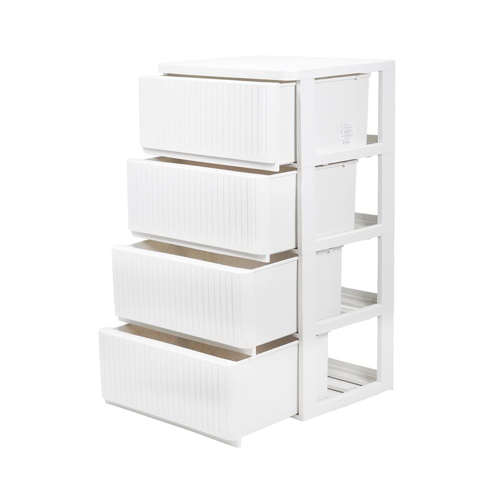 ตู้ลิ้นชัก 4 ชั้น STACKO FLOW 53.5x40x92.5 ซม. สีขาว