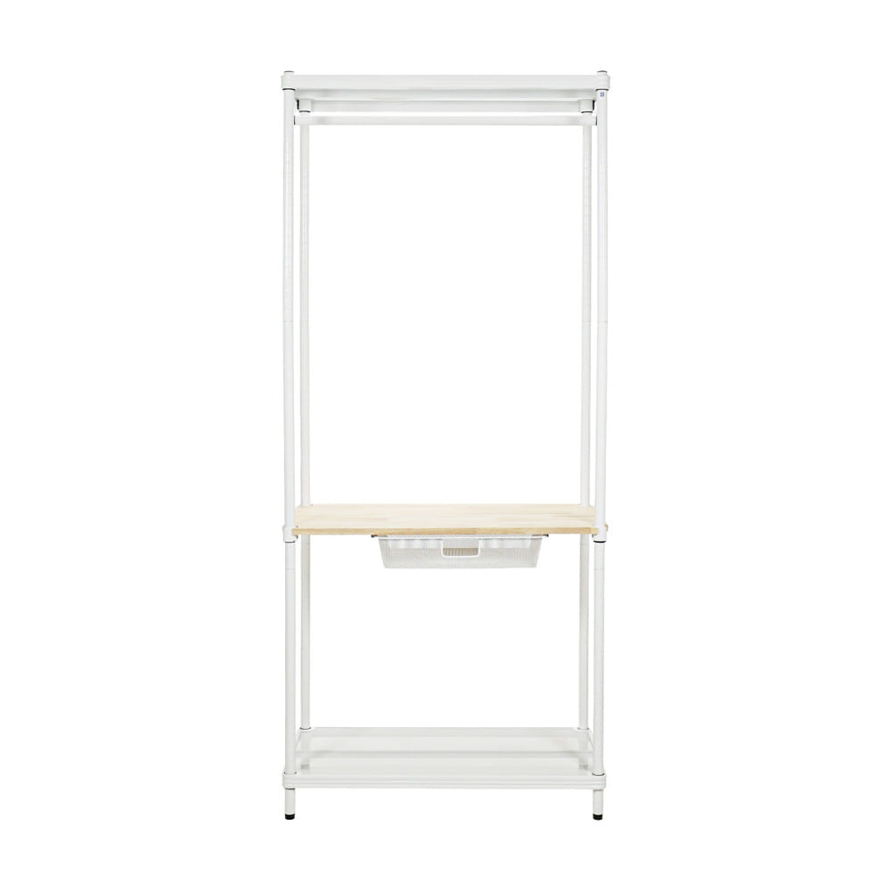 โครงตู้ราวแขวนพร้อมชั้นวาง 2 ชั้น PLIM NORDY 80x40x180 ซม.
