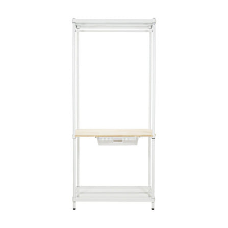 โครงตู้ราวแขวนพร้อมชั้นวาง 2 ชั้น PLIM NORDY 80x40x180 ซม._1