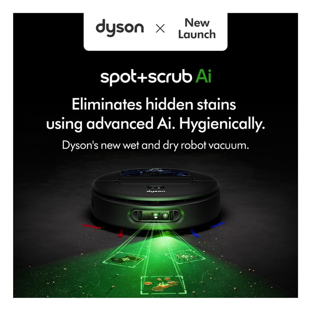 หุ่นยนต์ดูดฝุ่นและถูพื้น DYSON RB05 SPOT+SCRUB AI สีดำ/น้ำเงิน